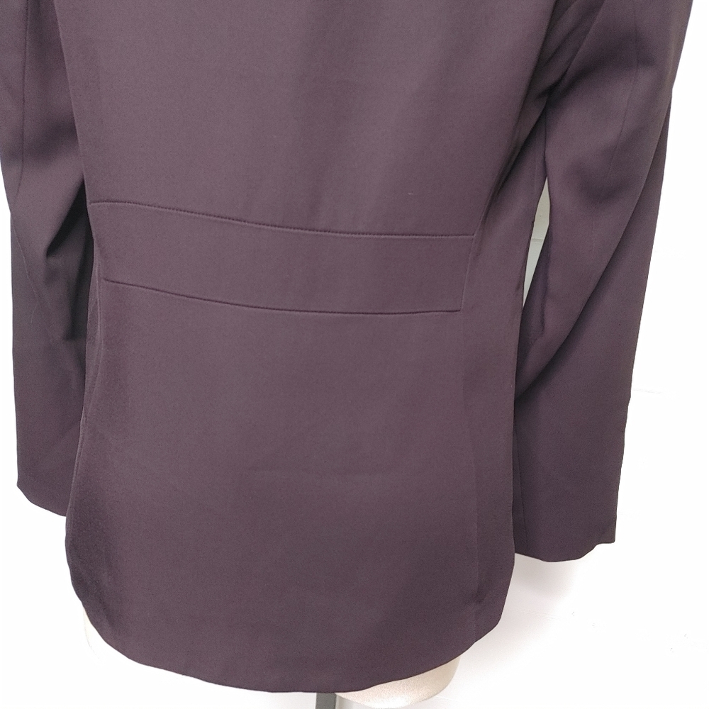 Reiss Carla Eggplant Pleated Viscose Blazer Size M - Picture 7 of 14